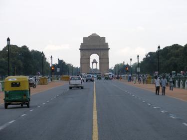 The India Gate (All India War Memorial) is a war memorial located on the eastern edge of the “ceremonial axis” of New Delhi, India. India Gate is a memorial to 70000+ soldiers of the British Indian Army who died in in the First World War. New Delhi, India.